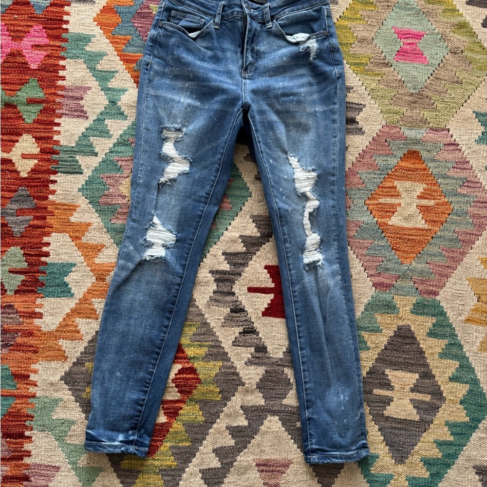 Distressed Blue Jeans for Women